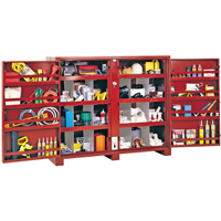 Jobsite Shelf Cabinet, Steel, 49 Cubic Feet, Red TEP172 | Ottawa Fastener Supply