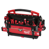 Packout Tote, Ballistic Nylon, 32 Pockets, Black/Red Ottawa Fastener Supply