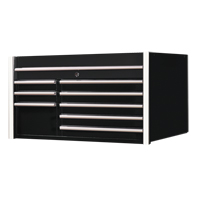RX Series Tool Chest, 41" W, 8 Drawers, Black Ottawa Fastener Supply