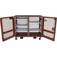 Armoire mobile en treillis, Acier, 49 pi³, Rouge Ottawa Fastener Supply
