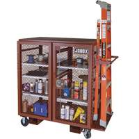 Armoire mobile en treillis, Acier, 37 pi³, Rouge Ottawa Fastener Supply