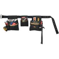 Deluxe Tool Belt Combo, Polyester, Black Ottawa Fastener Supply