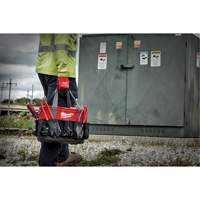 Sac ovale utilitaire, Nylon balistique, 24 pochettes, Noir/Rouge Ottawa Fastener Supply