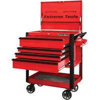 EX Deluxe Series Tool Cart, 4 Drawers, 22-7/8" L x 33" W x 44-1/4" H, Red TER035 | Ottawa Fastener Supply