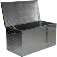 Aluminum Treadplate Portable Tool Box, 25-1/16" D x 49-1/4" W x 24" H, Silver Ottawa Fastener Supply