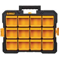 Flip-Bin Organizer, 3-7/8" W x 17-3/4" D x 13-7/8" H, Black/Yellow Ottawa Fastener Supply