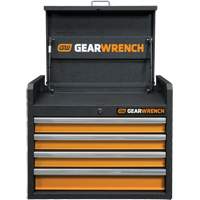 GSX Series Tool Chest, 26" W, 4 Drawers, Black/Orange Ottawa Fastener Supply