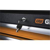 GSX Series Tool Chest, 26" W, 4 Drawers, Black/Orange Ottawa Fastener Supply