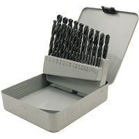 Coffret de forets en oxyde noir JET-KUT, 29 morceaux, Acier rapide Ottawa Fastener Supply
