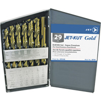 Jeu de forets de premi&egrave;re qualit&eacute; JET-KUT GOLD, 29 morceaux, Acier alli&eacute; Ottawa Fastener Supply