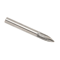 Solid Carbide Burrs - Tree Shape Pointed End, SG-1, 1/4" Dia., 1/8" Shank Ottawa Fastener Supply
