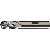 Centre Cutting Ball Nose Single End Finishers, 1/4" Dia., 4 Flutes, High Speed Steel Ottawa Fastener Supply