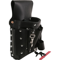 Extra-Capacity Tool Pouches, Multiple Tool Holder, Leather, 8 Pockets Ottawa Fastener Supply