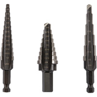 Unibit&reg; Step Drill Set, 3 Pieces, High Speed Steel Ottawa Fastener Supply
