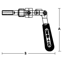 Straight Line Clamps - 601 Series, 5/8" (15.875 mm) Capacity, 100 lbs. Clamping Force TN103 | Ottawa Fastener Supply