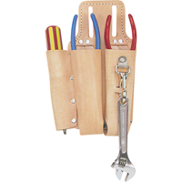 Porte-outils pour monteur de ligne, Porte-outil multiple, Cuir, 3 Poches Ottawa Fastener Supply