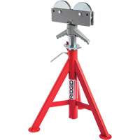 Roller Head Low Pipe Stand #RJ-98, 59-104 cm Height Adjustment, 12" Max. Pipe Capacity, 1000 lbs. Max. Weight Capacity TNX169 | Ottawa Fastener Supply