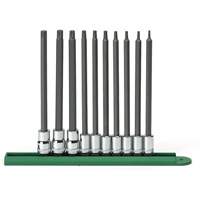 Long Bit Socket Set, Torx&reg;, 1/4"/3/8" Drive, 10 Pcs Ottawa Fastener Supply