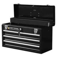 Portable Tool Box, 20" W, 3 Drawers, Black Ottawa Fastener Supply