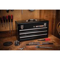 Boîte &agrave; outils portative, 20" la, 3 tiroirs, Noir Ottawa Fastener Supply
