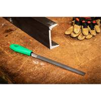 Double Cut File with Green Handle, Half Round, 8", Bastard Ottawa Fastener Supply