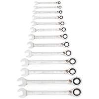 72-Tooth 12 Point Reversible Ratcheting SAE Wrench Set, Combination, 13 Pieces, Imperial Ottawa Fastener Supply