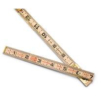 R&egrave;gle de maçon surdimensionn&eacute; Red End, 6' lo, Bois, Graduations de 1/16" Ottawa Fastener Supply
