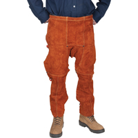 Leather Split Leg Apron & Chaps, 40" L, Lava Brown Ottawa Fastener Supply