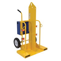 Welding Cylinder Torch Cart, Pneumatic Wheels, 24" W x 19-1/2" L Base, 500 lbs. TTV168 | Ottawa Fastener Supply