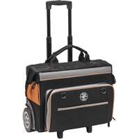 Tradesman Pro Rolling Tool Bag, Ballistic Polyester, 24 Pockets, Black/Orange Ottawa Fastener Supply