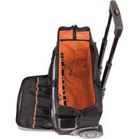 Tradesman Pro Rolling Tool Bag, Ballistic Polyester, 24 Pockets, Black/Orange Ottawa Fastener Supply