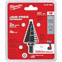#5 Step Drill Bit, 1/4" - 1-3/8" , 1/8" Increments, High Speed Steel Ottawa Fastener Supply