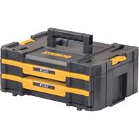 TSTAK&reg; IV Tool Box with Double Shallow Drawers, 16-1/4" x 12-1/4" x 6-3/8", Black Ottawa Fastener Supply
