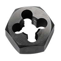 Hex Rethreading Die Nut, 1"/1-1/4" Dia., 1/4"-18 Thread, Carbon Steel/Chromium Steel Ottawa Fastener Supply