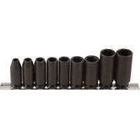Jeu de douilles longues, 9 Mcx, Chocs, Prise de 3/8", Profond Ottawa Fastener Supply