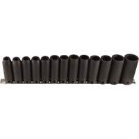 Jeu de douilles longues, 13 Mcx, Chocs, Prise de 1/2", Profond Ottawa Fastener Supply