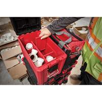 Packout™ Compact Tool Box, 16-1/5" W x 10" D x 13" H, Black/Red UAJ143 | Ottawa Fastener Supply