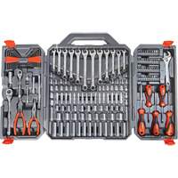 Jeu d'outils métriques/SAE de qualité professionel à 6 pans et à prise 3/8", 180 Morceaux UAK417 | Ottawa Fastener Supply