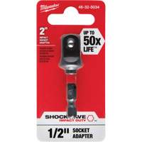 Shockwave Impact Socket Adapter, 1/4" Drive Size, 1/2" Male Size, Ball, 2" L Ottawa Fastener Supply