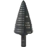 #12 Multi-Hole Step Drill Bit, 7/8" - 1-3/8" , 1/16" Increments, High Speed Steel Ottawa Fastener Supply