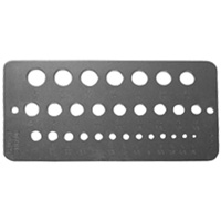 Gabarit de diam&egrave;tres pour foret fractionnaires Drillco Ottawa Fastener Supply