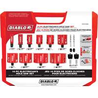 Electrician's Bi-Metal Hole Saw Set, 16 Pieces Ottawa Fastener Supply