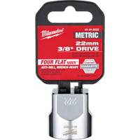 Douille m&eacute;trique avec c&ocirc;t&eacute;s Four Flats, 22 mm, Prise 3/8", 6 pans Ottawa Fastener Supply