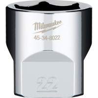 Douille m&eacute;trique avec c&ocirc;t&eacute;s Four Flats, 22 mm, Prise 3/8", 6 pans Ottawa Fastener Supply