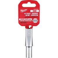 Douille SAE avec c&ocirc;t&eacute;s Four Flats, 11/32", Prise 3/8", 6 pans, Profond Ottawa Fastener Supply