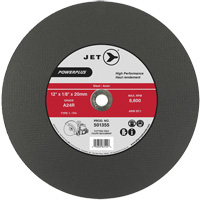 A24R PowerPlus Cut-Off Wheel, 12" x 1/8", 20 mm Arbor, Type 1, 6600 RPM Ottawa Fastener Supply