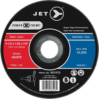 A60PX Power-Xtreme Cut-Off Wheel, 4-1/2" x 1/32", 7/8" Arbor, Type 1, 13300 RPM Ottawa Fastener Supply