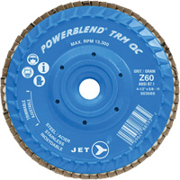 PowerBlend™ TRM QC Trimmable Flap Disc, 4-1/2" x 5/8"-11, Type 27, Z60 Grit, Zirconia Alumina UAV980 | Ottawa Fastener Supply