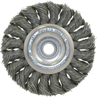 3K114 Unthreaded Knot Twisted Wire Wheel, 3-1/4" Dia., 0.014" Fill, 3/8"-1/2 Arbor Ottawa Fastener Supply