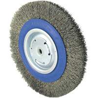Crimped Wire Wheel Brushes, 8" Dia., 0.014" Fill, 1/2" - 5/8" - 2 Arbor Ottawa Fastener Supply